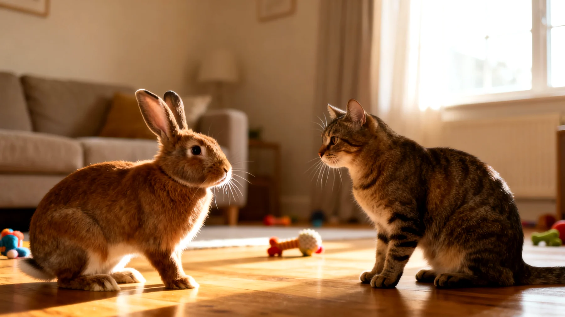 Kaninchen zeigen oft aggressives oder territoriales Verhalten gegenüber anderen Haustieren, was zu Stress und Verletzungen führen kann. Die Vergesellschaftung mit anderen Tieren erfordert besondere Aufmerksamkeit auf Körpersprache und sichere Einführungsmethoden."